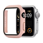Étui de protection antichoc en PC et verre trempé avec carton d'emballage pour Apple Watch 44 mm (Orange), pour Apple Watch Series 6 / 5 / 4 / Watch SE 44 mm, pour Apple Watch Series 6 & SE & 5 & 4 44 mm, pour Apple Watch Series 3 & 2 & 1 42 mm