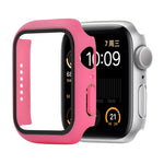 Étui de protection antichoc en PC et verre trempé avec carton d'emballage pour Apple Watch 44 mm (Orange), pour Apple Watch Series 6 / 5 / 4 / Watch SE 44 mm, pour Apple Watch Series 6 & SE & 5 & 4 44 mm, pour Apple Watch Series 3 & 2 & 1 42 mm