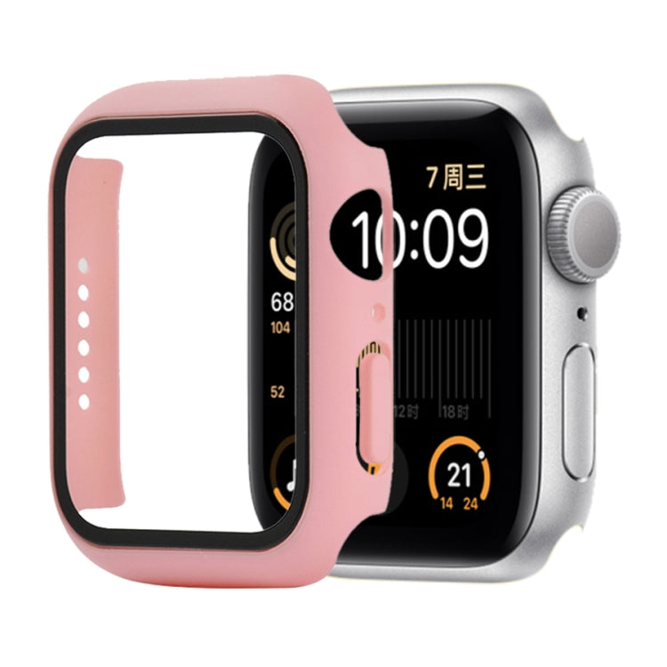Étui de protection antichoc en PC et verre trempé avec carton d'emballage pour Apple Watch 44 mm (Orange), pour Apple Watch Series 6 / 5 / 4 / Watch SE 44 mm, pour Apple Watch Series 6 & SE & 5 & 4 44 mm, pour Apple Watch Series 3 & 2 & 1 42 mm