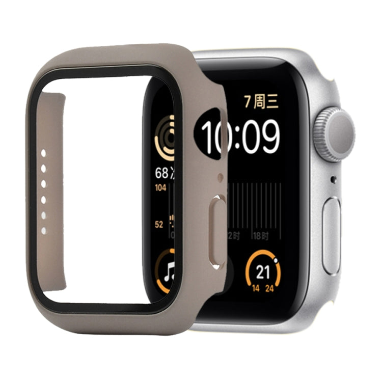 Étui de protection antichoc en PC et verre trempé avec carton d'emballage pour Apple Watch 44 mm (Orange), pour Apple Watch Series 6 / 5 / 4 / Watch SE 44 mm, pour Apple Watch Series 6 & SE & 5 & 4 44 mm, pour Apple Watch Series 3 & 2 & 1 42 mm