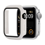 Étui de protection antichoc en PC et verre trempé avec carton d'emballage pour Apple Watch 44 mm (Orange), pour Apple Watch Series 6 / 5 / 4 / Watch SE 44 mm, pour Apple Watch Series 6 & SE & 5 & 4 44 mm, pour Apple Watch Series 3 & 2 & 1 42 mm