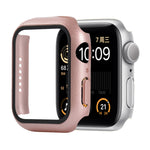 Étui de protection antichoc en PC et verre trempé avec carton d'emballage pour Apple Watch 44 mm (Orange), pour Apple Watch Series 6 / 5 / 4 / Watch SE 44 mm, pour Apple Watch Series 6 & SE & 5 & 4 44 mm, pour Apple Watch Series 3 & 2 & 1 42 mm