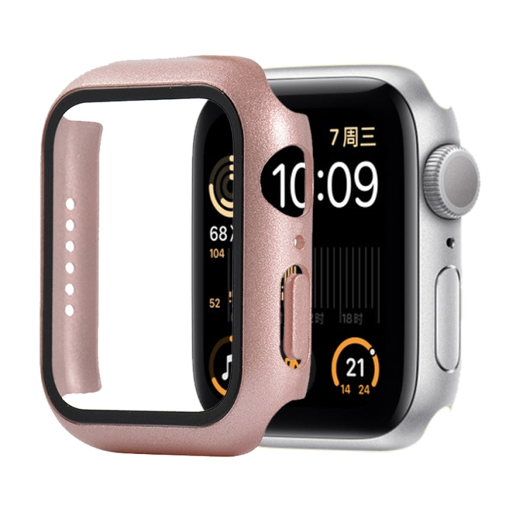 Étui de protection antichoc en PC et verre trempé avec carton d'emballage pour Apple Watch 44 mm (Orange), pour Apple Watch Series 6 / 5 / 4 / Watch SE 44 mm, pour Apple Watch Series 6 & SE & 5 & 4 44 mm, pour Apple Watch Series 3 & 2 & 1 42 mm