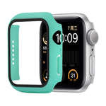Étui de protection antichoc en PC et verre trempé avec carton d'emballage pour Apple Watch 44 mm (Orange), pour Apple Watch Series 6 / 5 / 4 / Watch SE 44 mm, pour Apple Watch Series 6 & SE & 5 & 4 44 mm, pour Apple Watch Series 3 & 2 & 1 42 mm