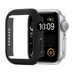 Étui de protection antichoc en PC et verre trempé avec carton d'emballage pour Apple Watch 44 mm (Orange), pour Apple Watch Series 6 / 5 / 4 / Watch SE 44 mm, pour Apple Watch Series 6 & SE & 5 & 4 44 mm, pour Apple Watch Series 3 & 2 & 1 42 mm