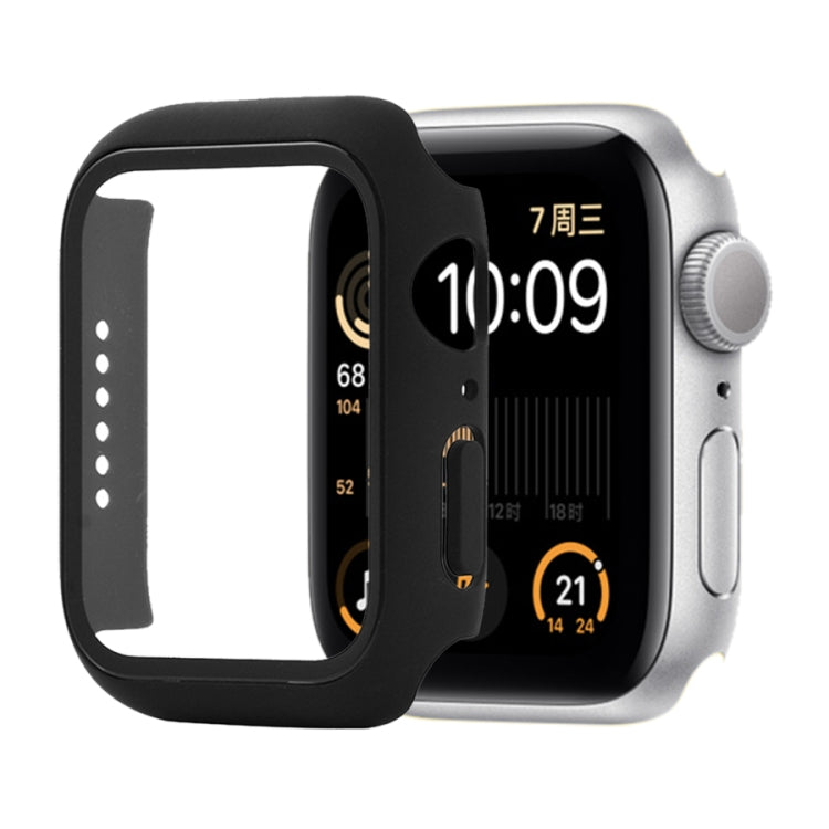 Étui de protection antichoc en PC et verre trempé avec carton d'emballage pour Apple Watch 44 mm (Orange), pour Apple Watch Series 6 / 5 / 4 / Watch SE 44 mm, pour Apple Watch Series 6 & SE & 5 & 4 44 mm, pour Apple Watch Series 3 & 2 & 1 42 mm
