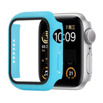 Étui de protection antichoc en PC et verre trempé avec carton d'emballage pour Apple Watch 44 mm (Orange), pour Apple Watch Series 6 / 5 / 4 / Watch SE 44 mm, pour Apple Watch Series 6 & SE & 5 & 4 44 mm, pour Apple Watch Series 3 & 2 & 1 42 mm