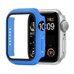 Étui de protection antichoc en PC et verre trempé avec carton d'emballage pour Apple Watch 44 mm (Orange), pour Apple Watch Series 6 / 5 / 4 / Watch SE 44 mm, pour Apple Watch Series 6 & SE & 5 & 4 44 mm, pour Apple Watch Series 3 & 2 & 1 42 mm
