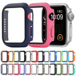 Étui de protection antichoc en PC et verre trempé avec carton d'emballage pour Apple Watch 44 mm (Orange), pour Apple Watch Series 6 / 5 / 4 / Watch SE 44 mm, pour Apple Watch Series 6 & SE & 5 & 4 44 mm, pour Apple Watch Series 3 & 2 & 1 42 mm