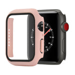Étui de protection antichoc en PC et verre trempé avec carton d'emballage pour Apple Watch 44 mm (Orange), pour Apple Watch Series 6 / 5 / 4 / Watch SE 44 mm, pour Apple Watch Series 6 & SE & 5 & 4 44 mm, pour Apple Watch Series 3 & 2 & 1 42 mm