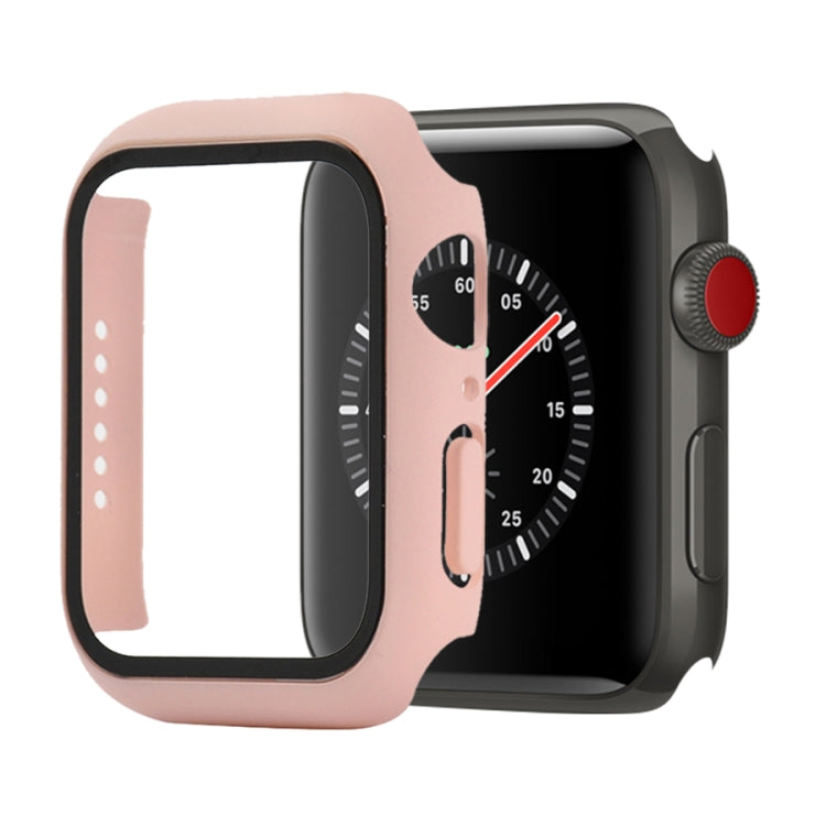 Étui de protection antichoc en PC et verre trempé avec carton d'emballage pour Apple Watch 44 mm (Orange), pour Apple Watch Series 6 / 5 / 4 / Watch SE 44 mm, pour Apple Watch Series 6 & SE & 5 & 4 44 mm, pour Apple Watch Series 3 & 2 & 1 42 mm