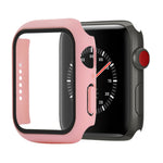 Étui de protection antichoc en PC et verre trempé avec carton d'emballage pour Apple Watch 44 mm (Orange), pour Apple Watch Series 6 / 5 / 4 / Watch SE 44 mm, pour Apple Watch Series 6 & SE & 5 & 4 44 mm, pour Apple Watch Series 3 & 2 & 1 42 mm