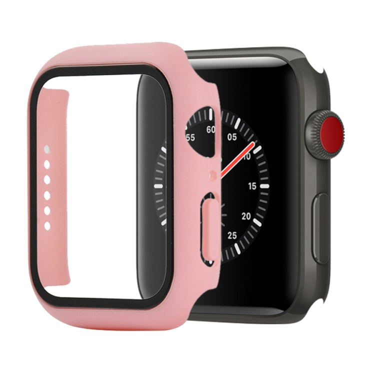 Étui de protection antichoc en PC et verre trempé avec carton d'emballage pour Apple Watch 44 mm (Orange), pour Apple Watch Series 6 / 5 / 4 / Watch SE 44 mm, pour Apple Watch Series 6 & SE & 5 & 4 44 mm, pour Apple Watch Series 3 & 2 & 1 42 mm