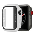 Étui de protection antichoc en PC et verre trempé avec carton d'emballage pour Apple Watch 44 mm (Orange), pour Apple Watch Series 6 / 5 / 4 / Watch SE 44 mm, pour Apple Watch Series 6 & SE & 5 & 4 44 mm, pour Apple Watch Series 3 & 2 & 1 42 mm