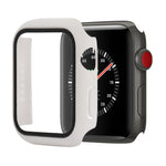 Étui de protection antichoc en PC et verre trempé avec carton d'emballage pour Apple Watch 44 mm (Orange), pour Apple Watch Series 6 / 5 / 4 / Watch SE 44 mm, pour Apple Watch Series 6 & SE & 5 & 4 44 mm, pour Apple Watch Series 3 & 2 & 1 42 mm