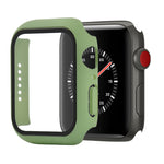 Étui de protection antichoc en PC et verre trempé avec carton d'emballage pour Apple Watch 44 mm (Orange), pour Apple Watch Series 6 / 5 / 4 / Watch SE 44 mm, pour Apple Watch Series 6 & SE & 5 & 4 44 mm, pour Apple Watch Series 3 & 2 & 1 42 mm