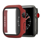 Étui de protection antichoc en PC et verre trempé avec carton d'emballage pour Apple Watch 44 mm (Orange), pour Apple Watch Series 6 / 5 / 4 / Watch SE 44 mm, pour Apple Watch Series 6 & SE & 5 & 4 44 mm, pour Apple Watch Series 3 & 2 & 1 42 mm