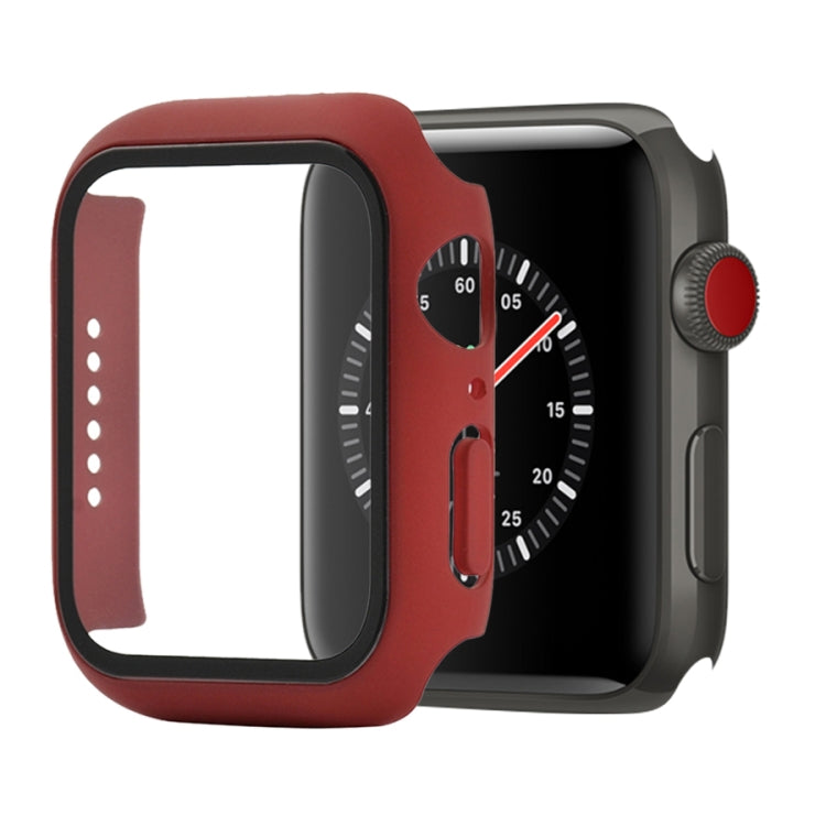 Étui de protection antichoc en PC et verre trempé avec carton d'emballage pour Apple Watch 44 mm (Orange), pour Apple Watch Series 6 / 5 / 4 / Watch SE 44 mm, pour Apple Watch Series 6 & SE & 5 & 4 44 mm, pour Apple Watch Series 3 & 2 & 1 42 mm