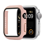 Étui de protection antichoc en PC et verre trempé avec carton d'emballage pour Apple Watch 44mm (Orange), pour Apple Watch Series 6 / 5 / 4 / Watch SE 40mm, pour Apple Watch Series 3 & 2 & 1 38mm