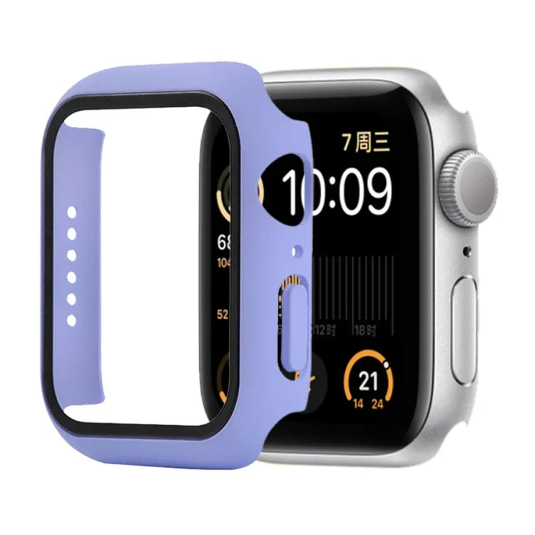 Étui de protection antichoc en PC et verre trempé avec carton d'emballage pour Apple Watch 44mm (Orange), pour Apple Watch Series 6 / 5 / 4 / Watch SE 40mm, pour Apple Watch Series 3 & 2 & 1 38mm