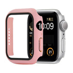 Étui de protection antichoc en PC et verre trempé avec carton d'emballage pour Apple Watch 44mm (Orange), pour Apple Watch Series 6 / 5 / 4 / Watch SE 40mm, pour Apple Watch Series 3 & 2 & 1 38mm