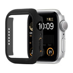 Étui de protection antichoc en PC et verre trempé avec carton d'emballage pour Apple Watch 44mm (Orange), pour Apple Watch Series 6 / 5 / 4 / Watch SE 40mm, pour Apple Watch Series 3 & 2 & 1 38mm