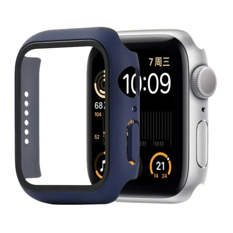 Étui de protection antichoc en PC et verre trempé avec carton d'emballage pour Apple Watch 44mm (Orange), pour Apple Watch Series 6 / 5 / 4 / Watch SE 40mm, pour Apple Watch Series 3 & 2 & 1 38mm