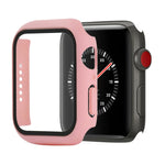 Étui de protection antichoc en PC et verre trempé avec carton d'emballage pour Apple Watch 44mm (Orange), pour Apple Watch Series 6 / 5 / 4 / Watch SE 40mm, pour Apple Watch Series 3 & 2 & 1 38mm