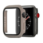 Étui de protection antichoc en PC et verre trempé avec carton d'emballage pour Apple Watch 44mm (Orange), pour Apple Watch Series 6 / 5 / 4 / Watch SE 40mm, pour Apple Watch Series 3 & 2 & 1 38mm
