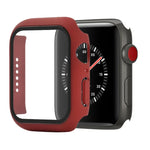 Étui de protection antichoc en PC et verre trempé avec carton d'emballage pour Apple Watch 44mm (Orange), pour Apple Watch Series 6 / 5 / 4 / Watch SE 40mm, pour Apple Watch Series 3 & 2 & 1 38mm