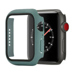 Étui de protection antichoc en PC et verre trempé avec carton d'emballage pour Apple Watch 44mm (Orange), pour Apple Watch Series 6 / 5 / 4 / Watch SE 40mm, pour Apple Watch Series 3 & 2 & 1 38mm