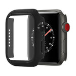 Étui de protection antichoc en PC et verre trempé avec carton d'emballage pour Apple Watch 44mm (Orange), pour Apple Watch Series 6 / 5 / 4 / Watch SE 40mm, pour Apple Watch Series 3 & 2 & 1 38mm