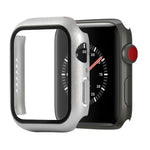 Étui de protection antichoc en PC et verre trempé avec carton d'emballage pour Apple Watch 44mm (Orange), pour Apple Watch Series 6 / 5 / 4 / Watch SE 40mm, pour Apple Watch Series 3 & 2 & 1 38mm