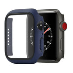 Étui de protection antichoc en PC et verre trempé avec carton d'emballage pour Apple Watch 44mm (Orange), pour Apple Watch Series 6 / 5 / 4 / Watch SE 40mm, pour Apple Watch Series 3 & 2 & 1 38mm