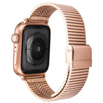 Multi-baht Steel Replacement Watchband For Apple Watch Series, 7 45mm / 6 & SE & 5 & 4 44mm / 3 & 2 & 1 42mm, 7 41mm / 6 & SE & 5 & 4 40mm / 3 & 2 & 1 38mm