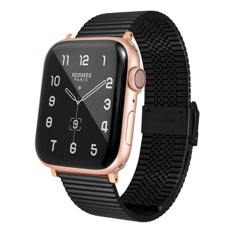 Multi-baht Steel Replacement Watchband For Apple Watch Series, 7 45mm / 6 & SE & 5 & 4 44mm / 3 & 2 & 1 42mm, 7 41mm / 6 & SE & 5 & 4 40mm / 3 & 2 & 1 38mm