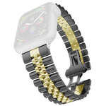 Bracelet de montre de remplacement en acier inoxydable à cinq perles pour femmes Largeur: 20 mm Pour Apple Watch Series, 7 45 mm / 6 & SE & 5 & 4 44 mm / 3 & 2 & 1 42 mm, 7 41 mm / 6 & SE & 5 & 4 40 mm / 3 & 2 & 1 38 mm