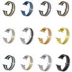 Bracelet de montre de remplacement en acier inoxydable à cinq perles pour femmes Largeur: 20 mm Pour Apple Watch Series, 7 45 mm / 6 & SE & 5 & 4 44 mm / 3 & 2 & 1 42 mm, 7 41 mm / 6 & SE & 5 & 4 40 mm / 3 & 2 & 1 38 mm