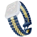 Bracelet de montre de remplacement en acier inoxydable à cinq perles pour femmes Largeur: 20 mm Pour Apple Watch Series, 7 45 mm / 6 & SE & 5 & 4 44 mm / 3 & 2 & 1 42 mm, 7 41 mm / 6 & SE & 5 & 4 40 mm / 3 & 2 & 1 38 mm