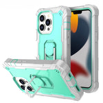 PC + Rubber 3-layers Shockproof Protective Case with Rotating Holder, For iPhone 13 mini, For iPhone 13, For iPhone 13 Pro, For iPhone 13 Pro Max