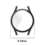 Étui de protection en polycarbonate avec film en verre trempé, pour Samsung Galaxy Watch4 40 mm et 44 mm