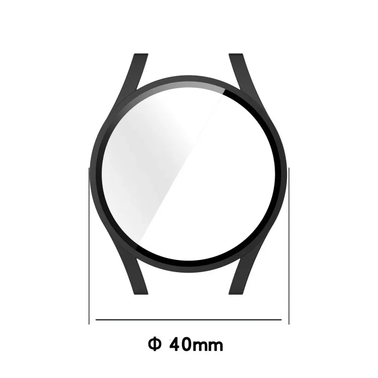 Étui de protection en polycarbonate avec film en verre trempé, pour Samsung Galaxy Watch4 40 mm et 44 mm