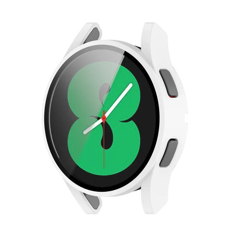 Étui de protection en polycarbonate avec film en verre trempé, pour Samsung Galaxy Watch4 40 mm et 44 mm