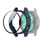 Étui de protection en polycarbonate avec film en verre trempé, pour Samsung Galaxy Watch4 40 mm et 44 mm