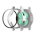 Étui de protection en polycarbonate avec film en verre trempé, pour Samsung Galaxy Watch4 40 mm et 44 mm