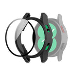 Étui de protection en polycarbonate avec film en verre trempé, pour Samsung Galaxy Watch4 40 mm et 44 mm