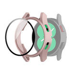 Étui de protection en polycarbonate avec film en verre trempé, pour Samsung Galaxy Watch4 40 mm et 44 mm