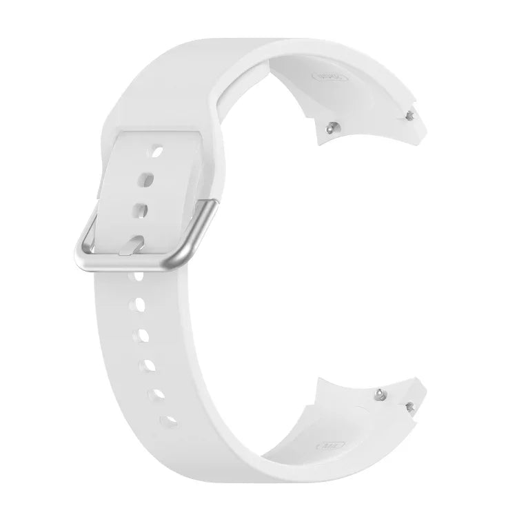 Bracelet de montre de rechange en silicone avec boucle ronde argentée, boucle ronde argentée