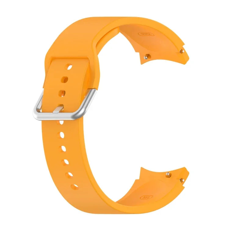 Silicone Silver Round Buckle Replacement Strap Watchband, Silver Round Buckle