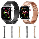 Bracelet de montre de remplacement en métal ultra-fin à trois perles pour Apple Watch Series, 7 41 mm / 6 & SE & 5 & 4 40 mm / 3 & 2 & 1 38 mm, 7 45 mm / 6 & SE & 5 & 4 44 mm / 3 & 2 & 1 42 mm